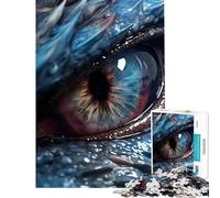 Puzzle da 1000 pezzi con l'occhio di drago blu gioco educativo e stimolante divertente e umoristico un ottimo regalo per gli amanti dei giochi (dimensioni 38x52cm)