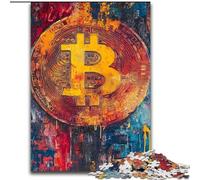 Puzzle da 1000 pezzi con logo Bitcoin per adolescenti, interessante strumento per ridurre lo stress e interagire con i genitori (26x38cm)
