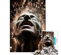 Puzzle da 1000 pezzi con l'omino ricoperto di glitter gioco educativo per sfide di apprendimento ottimo regalo e passatempo per le vacanze a casa (dimensioni 50x75cm)