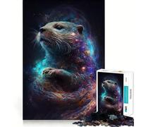Puzzle da 1000 pezzi con lontra e animale selvatico per adulti Puzzle che migliora la memoria, ideale per il relax, con taglio preciso e adatto alle vacanze (50x75cm)