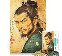Puzzle da 1000 pezzi con l'opera d'arte del guerriero Musashi e graffiti, ideale per adulti e ragazzi, gioco di logica, relax, taglio di precisione, regalo perfetto (50x75cm)