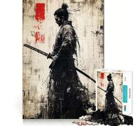 Puzzle da 1000 pezzi con l'opera d'arte del guerriero Sun Tzu e graffiti, per adulti, gioco di logica puro, divertimento rilassante, tagli netti, 50x75cm