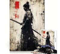 Puzzle da 1000 pezzi con l'opera d'arte del guerriero Sun Tzu e graffiti, per adulti, gioco di logica puro, divertimento rilassante, tagli netti, 50x75cm