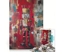 Puzzle da 1000 pezzi con l'originale Schiaccianoci e un'opera d'arte astratta un gioco rompicapo che stimola la mente e rilassa ideale come regalo per tutta la famiglia 38x52cm