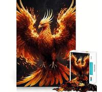 Puzzle da 1000 pezzi con l'uccello mistico della fenice per adulti e ragazzi, gioco di logica, relax, taglio perfetto, oggetto da desiderio di Babbo Natale (50x75cm)