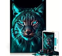 Puzzle da 1000 pezzi con luce nera UV Spirit Lynx Perfect Edge Play,gioco di allenamento cerebrale,divertimento a ritmo lento,regalo di compleanno 38x52cm