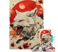 Puzzle da 1000 pezzi con luna rossa e lupo ideale per adolescenti perfetto per una sfida di velocità a mano libera per compleanni e Natale Un giocattolo che stimola l'intelligenza e crea dipendenza