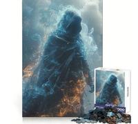 Puzzle da 1000 pezzi con l'uomo misterioso avvolto in un mantello blu, ideale per ragazzi, stimola l'intelletto, favorisce il tempo di condivisione, offre un regalo memorabile e di qualità (38x26cm)
