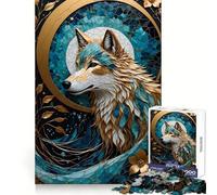 Puzzle da 1000 pezzi con lupo per adolescenti, ideale per esercizio fisico, tempo libero e attività senza soluzione di continuità, regalo di compleanno (38x26cm)