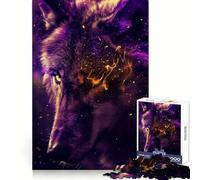 Puzzle da 1000 pezzi con lupo pixelato per adulti, ideale per migliorare la memoria, calmare la mente, assemblare e creare un'attività creativa (38x52cm)