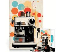 Puzzle da 1000 pezzi con macchina da caffè espresso retrò per adulti, ideale per migliorare la memoria, calmare la mente e stimolare la creatività (50x75cm)