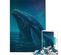 Puzzle da 1000 pezzi con maestosa balena nelle profondità dell'oceano ideale per compleanno Natale decorazione murale e gioco educativo per ragazzi dai 14 anni in su (38x52cm)