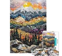 Puzzle da 1000 pezzi con maestosi mosaici di cime puzzle per adulti sfida di velocità manuale difficile e stimolante ideale come regalo 38x52cm