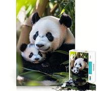 Puzzle da 1000 pezzi con mamma panda e cucciolo, ideale per ragazzi, stimola la creatività, è un gioco facile e rilassante, perfetto per il tempo libero (38x26cm)