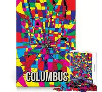 Puzzle da 1000 pezzi con mappa astratta di Colombo,incastro preciso,stimola la mente,divertente e accogliente,ideale come regalo di Natale o per il tempo libero (50x75cm)