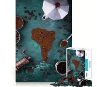 Puzzle da 1000 pezzi con mappa del caffè del Sud America per adolescenti, gioco per allenare la mente, design rilassante, assemblaggio, regalo prezioso (38x52cm)