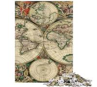 Puzzle da 1000 pezzi con mappa del mondo antico ideale per ragazzi e famiglie per un divertimento interattivo tra genitori e figli compleanno e Natale (75x50cm/1000 pezzi)