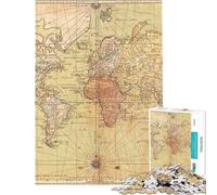 Puzzle da 1000 pezzi con mappa del mondo antico puzzle vintage per ragazzi difficile ogni pezzo è unico giocattolo educativo 50x75cm