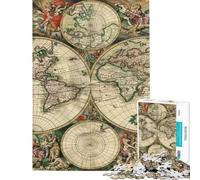 Puzzle da 1000 pezzi con mappa del mondo antico sfida per l'intelligenza giocattolo educativo decorazione per la casa regalo di compleanno (dimensioni 38x52cm)