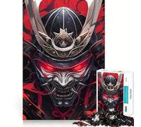 Puzzle da 1000 pezzi con maschera da guerriero samurai per adulti, gioco intelligente, passatempo per la casa, bordi lisci, oggetto da collezione (50x75cm)
