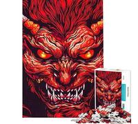 Puzzle da 1000 pezzi con maschera demone e samurai ideale per adolescenti famiglie divertimento e attività educative a casa 38x52cm