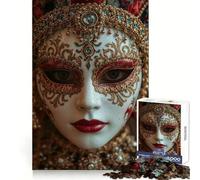 Puzzle da 1000 pezzi con maschera veneziana, ideale per adolescenti, per favorire la concentrazione, un piacevole diversivo (38x26cm)