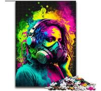 Puzzle da 1000 pezzi con maschere antigas, in legno, per adolescenti, giochi educativi per la famiglia, decorazione per la casa, regalo (dimensioni 26x38cm)