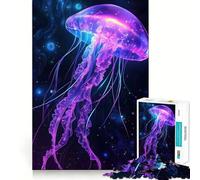 Puzzle da 1000 pezzi con meduse al neon per adulti e ragazzi, gioco di logica, divertimento rilassante, bordi affilati, regalo memorabile (50x75cm)