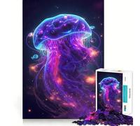 Puzzle da 1000 pezzi con meduse al neon per ragazzi, gioco di intelletto, momento di condivisione, taglio di qualità, regalo memorabile (50x75cm)