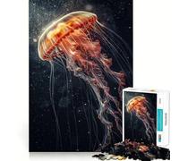Puzzle da 1000 pezzi con meduse celestiali,incastri lisci,divertente gioco di logica,gioco casual,decorazione natalizia (38x26cm)