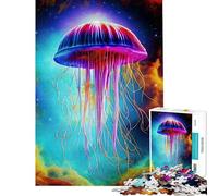 Puzzle da 1000 pezzi con meduse nello spazio ideale per ragazzi e famiglie per un divertimento interattivo tra genitori e figli compleanno e Natale 38x52cm