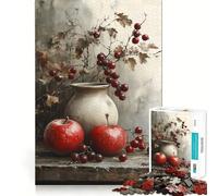 Puzzle da 1000 pezzi con mela dal fascino rustico, ideale per adolescenti, per rafforzare la memoria, divertimento rilassante e di qualità, regalo perfetto (50x75cm)