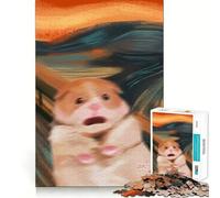 Puzzle da 1000 pezzi con meme del criceto urlante, ideale per adulti, con design logico, rilassante e dai bordi chiari Regalo perfetto (38x52cm)