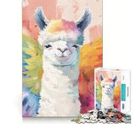 Puzzle da 1000 pezzi con meme di alpaca,divertente per allenare la mente,con pezzi che si incastrano perfettamente e con precisione,un hobby affascinante per i momenti di svago (50x75cm)