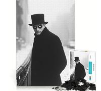 Puzzle da 1000 pezzi con misterioso uomo a cilindro per adulti, gioco di concentrazione e divertimento, bordi netti, ideale come regalo di Babbo Natale (38x26cm)