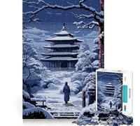 Puzzle da 1000 pezzi con monastero giapponese,pixel art,taglio preciso,gioco per lo sviluppo delle capacità cognitive,divertimento per il tempo libero,regalo di Natale rilassante (50x75cm)