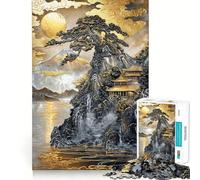 Puzzle da 1000 pezzi con monastero in cima alla montagna per adulti, gioco di logica fine, divertimento tranquillo, bordi puliti, regalo memorabile (50x75cm)