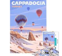 Puzzle da 1000 pezzi con mongolfiere della Cappadocia Un gioco avvincente per sviluppare la pazienza un'attività pratica per tutta la famiglia Un regalo divertente (dimensioni 38x52cm)