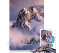 Puzzle da 1000 pezzi con montagna innevata in Svizzera per adulti, ideale per il tempo libero a casa, perfetto come regalo di compleanno (38x26cm)