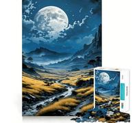 Puzzle da 1000 pezzi con montagna notturna per adolescenti, gioco di logica, antistress, bordo di qualità, articolo dei desideri di Babbo Natale (38x26cm)