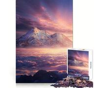 Puzzle da 1000 pezzi con montagne e nuvole al tramonto per adulti Gioco di logica e divertimento da assemblare, taglio preciso, regalo memorabile 50x75cm