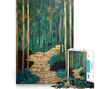 Puzzle da 1000 pezzi con mosaico a tema foresta di bambù e bordi perfetti Gioco intelligente e stimolante,ideale per il gioco lento e divertente,perfetto come regalo di compleanno (50x75cm)