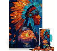 Puzzle da 1000 pezzi con mosaico di arte nativa americana per adolescenti, gioco di logica e abilità, divertimento condiviso, taglio preciso, decorazione murale (50x75cm)
