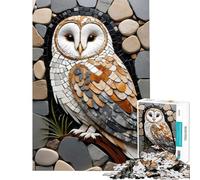 Puzzle da 1000 pezzi con mosaico di gufi difficile e stimolante con analisi e logica gioco educativo adatto a persone dai 14 anni in su 50x75cm