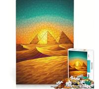 Puzzle da 1000 pezzi con mosaico raffigurante le piramidi egizie, gioco pratico, interazione genitore-figlio, collezione d'artista, opera d'arte 38x26cm