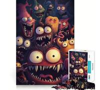 Puzzle da 1000 pezzi con mostri dei cartoni animati,incastro perfetto,sfida artistica e mentale,gioco divertente per il tempo libero,regalo di compleanno (38x26cm)