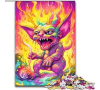 Puzzle da 1000 pezzi con mostri psichedelici colorati in legno, attività divertente per la casa 50x75cm, decorazione fai da te, regalo per le vacanze che stimola il cervello