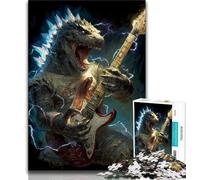 Puzzle da 1000 pezzi con mostro che suona la chitarra, regalo per adulti, per ammazzare il tempo durante le vacanze, ogni pezzo è unico - Gioco divertente e stimolante per tutta la famiglia (50x75cm)