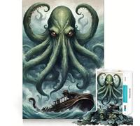 Puzzle da 1000 pezzi con mostro Kraken della mitologia, gioco di logica per adulti, divertente e rilassante, ideale come regalo di Babbo Natale (50x75cm)