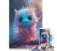 Puzzle da 1000 pezzi con mostro rosa non peloso gioco educativo rilassante e stimolante per la mente ideale come decorazione da scrivania 38x52cm